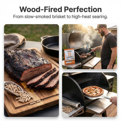 ASMOKE 100% Natural Premium Oak Wood BBQ Pellets for Smoker & Grill (9kg / 20lbs) x2 - Image 8