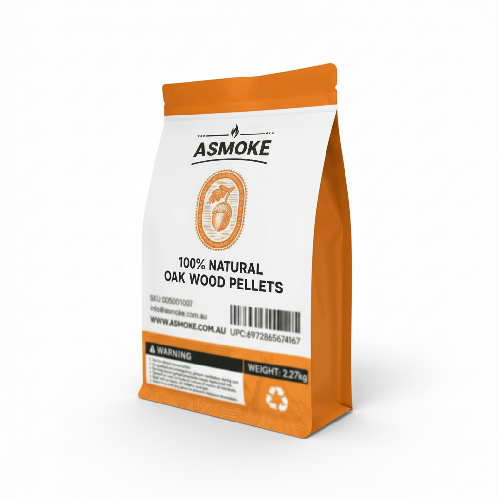 ASMOKE 100% Natural Oak Wood BBQ Pellets (2.27kg) - High Heat Hardwood for Brisket & Pizza Ovens - Image 7