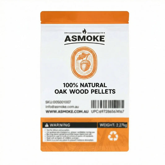 ASMOKE 19kg (40lbs) Premium Oak Wood BBQ Smoker Pellets Bulk Bundle (8 x 2.27kg Bags) - Image 2