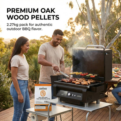 ASMOKE 19kg (40lbs) Premium Oak Wood BBQ Smoker Pellets Bulk Bundle (8 x 2.27kg Bags) - Image 3