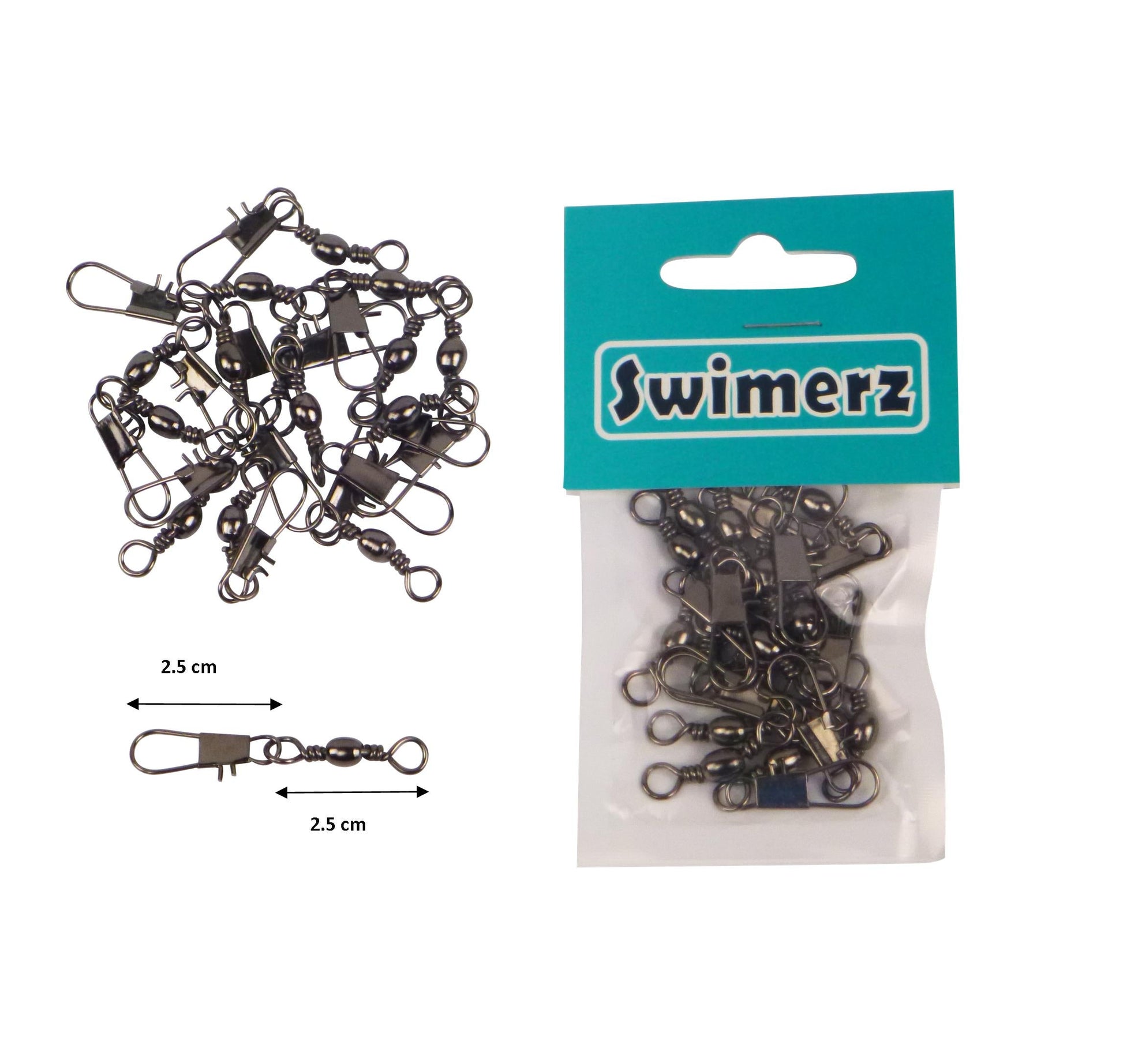Swimerz Barrel Swivel w Interlock Snap, Size 3, 15 pack - Image 2
