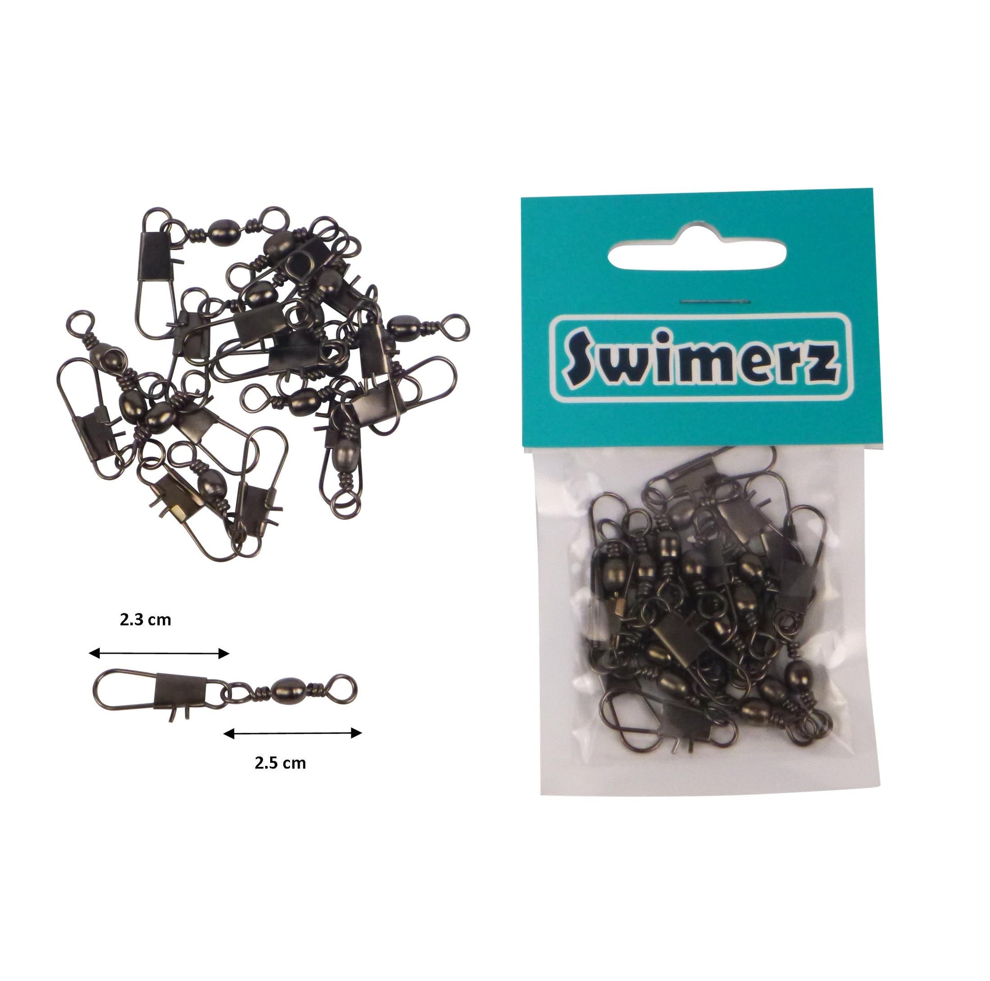 Swimerz Barrel Swivel w Interlock Snap, Size 4, 15 pack - Image 2