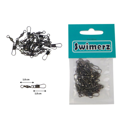 Swimerz Barrel Swivel w Interlock Snap, Size 8, 20 pack - Image 2
