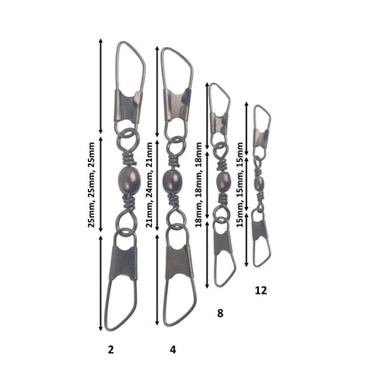 Swimerz Double Snap Barrel Swivels, Size 2, 10 pack - Image 2