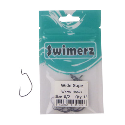 Swimerz 0/2 Wide Gape Worm Hook 15 Pack - Image 2