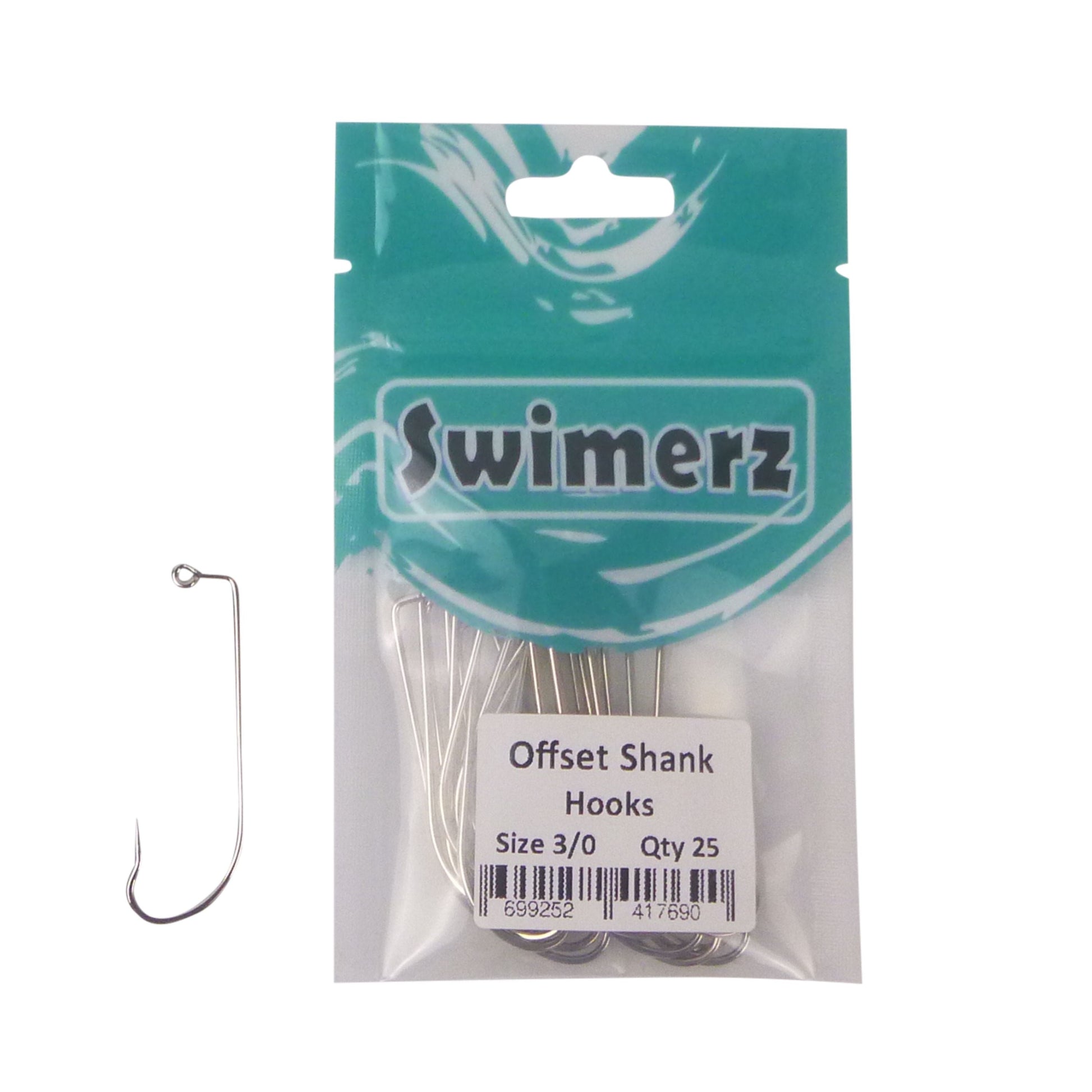 Swimerz 3/0 Offset Shank Jig Hook 25 Pack - Image 2