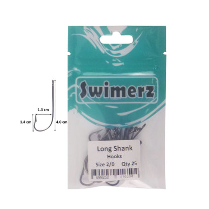 Swimerz 2/0 Long Shank Worm Hook 25 pack - Image 3