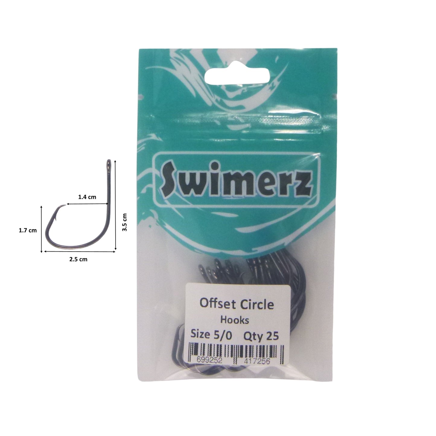 Swimerz 5/0 Offset Circle Hook 25 pack - Image 3