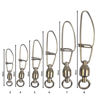 Swimerz HD Ball Bearing Swivels with Crosslock Snap, Size 4, 17 pack - Image 2