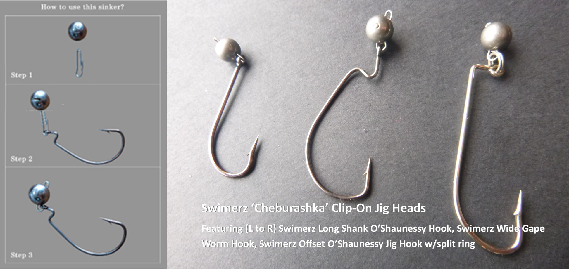 Swimerz 1 Gram Cheburashka Clip-On Jig Head 20 Pack - Image 2
