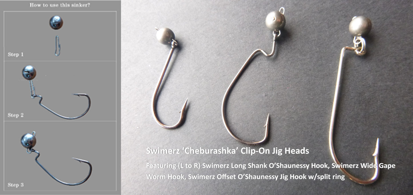 Swimerz 2 Gram Cheburashka Clip-On Jig Head 15 Pack - Image 2