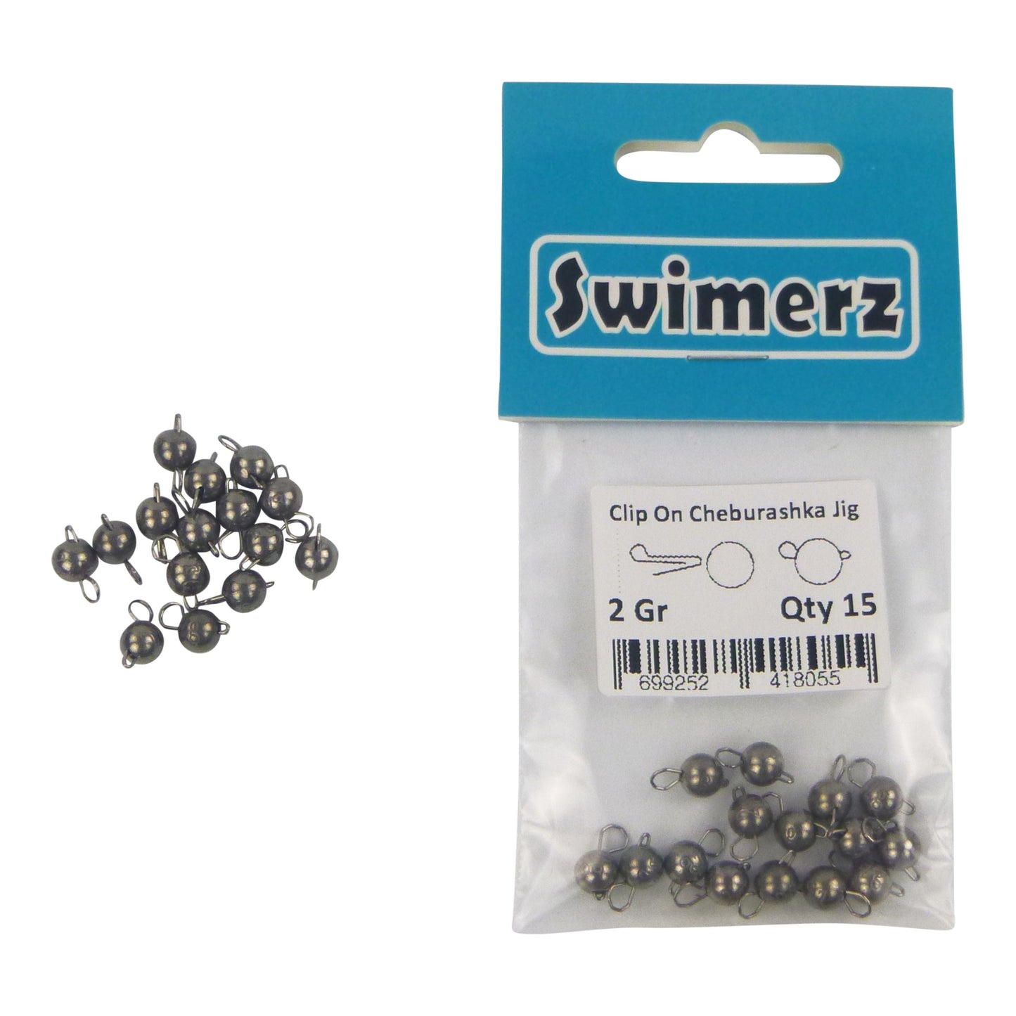 Swimerz 2 Gram Cheburashka Clip-On Jig Head 15 Pack - Image 3