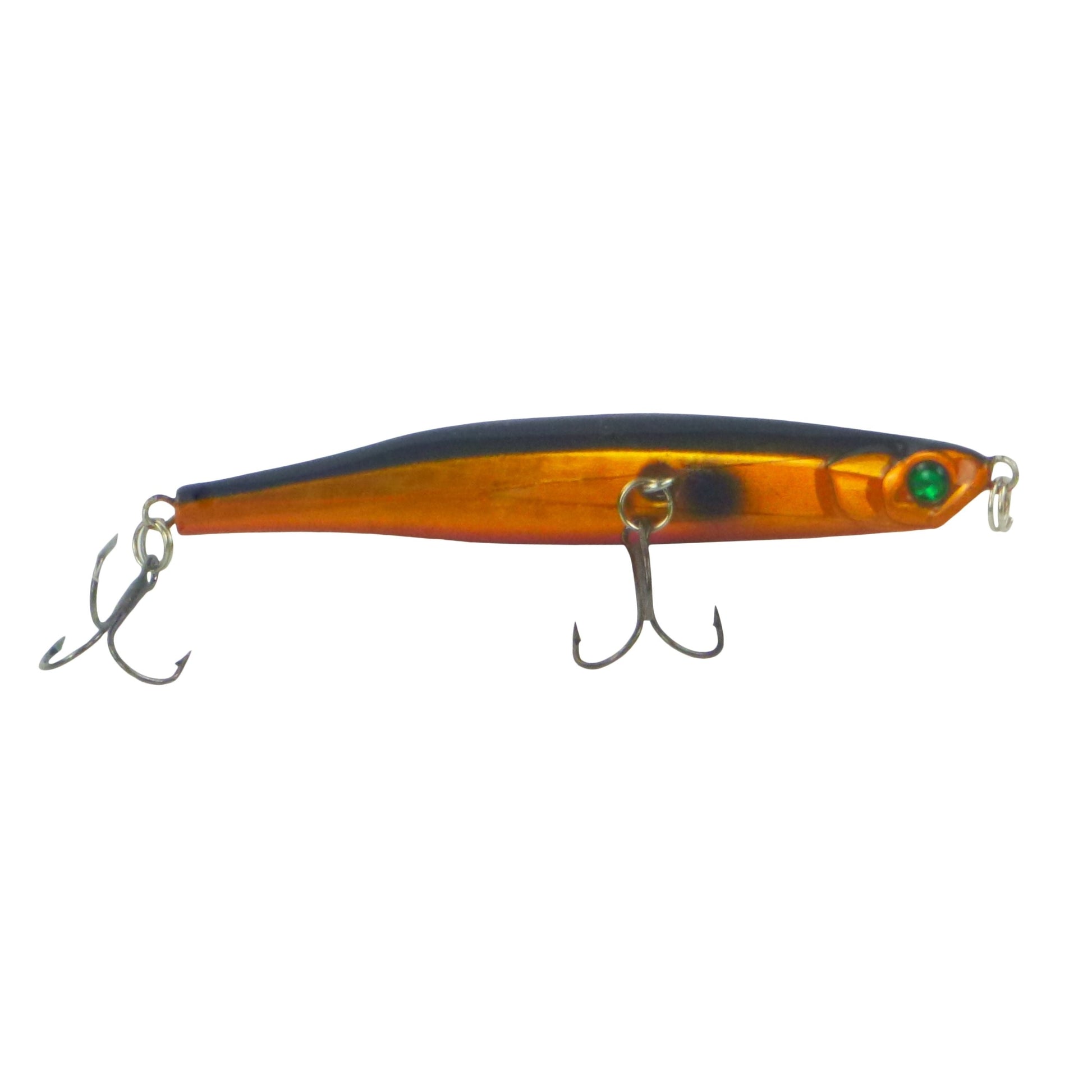 Toppu Mizzu Sidewinder Bent Minnow, 95mm, Gold Flare - Image 2