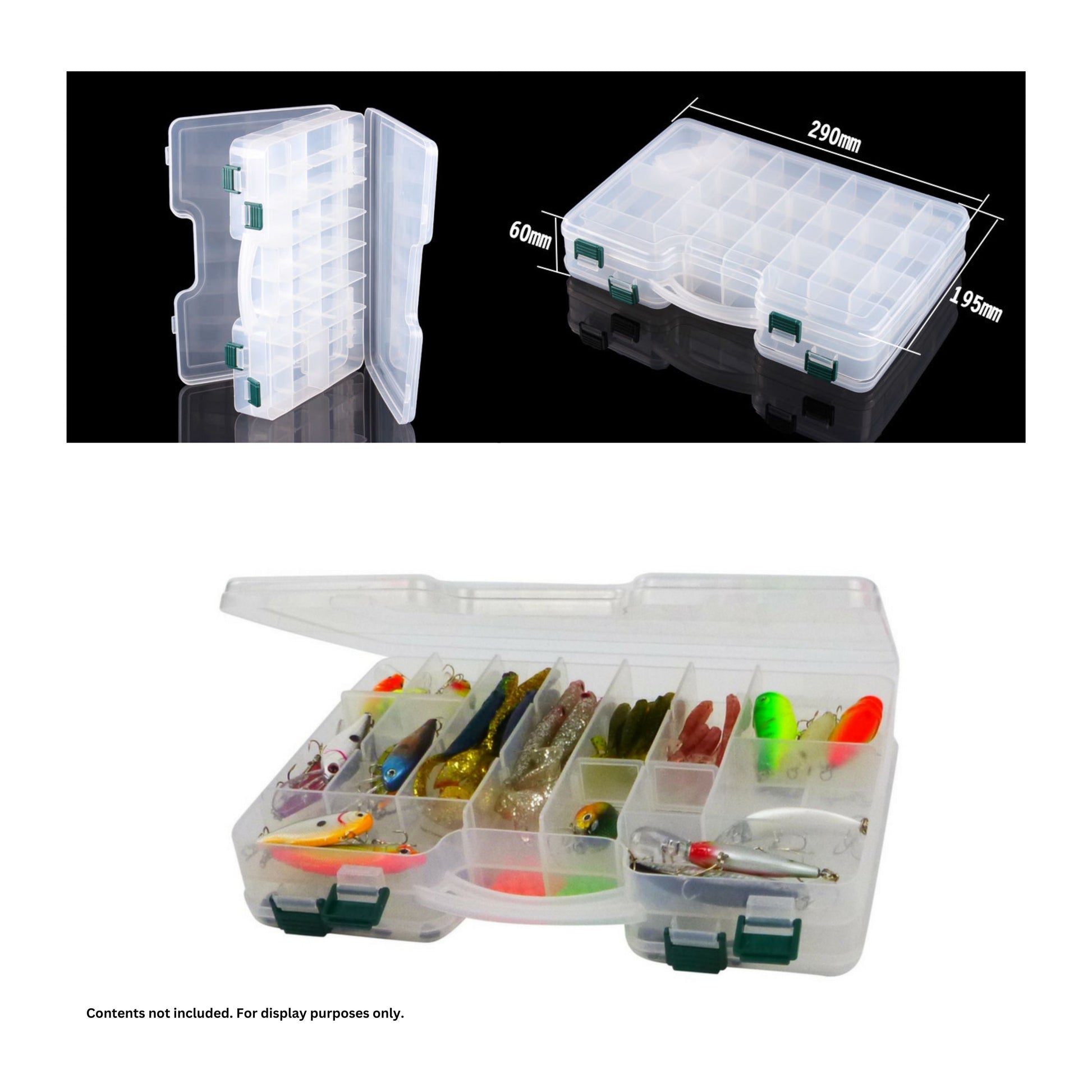 Rig Ezy 44 Compartment Double-sided Tackle Box. 295mmL x 210mmW x 6ommD - Image 3