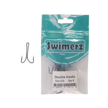Swimerz Size 1/0 Extra Strong Double Hook 8 Pack - Image 2