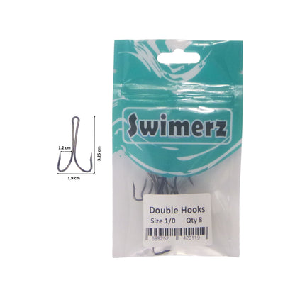 Swimerz Size 1/0 Extra Strong Double Hook 8 Pack - Image 3