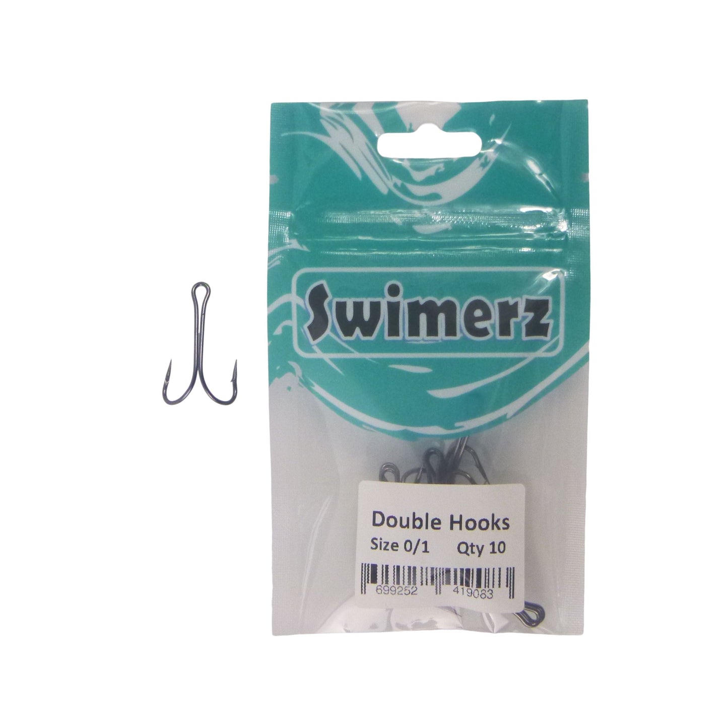 Swimerz Size 1 Extra Strong Double Hook 10 Pack - Image 2