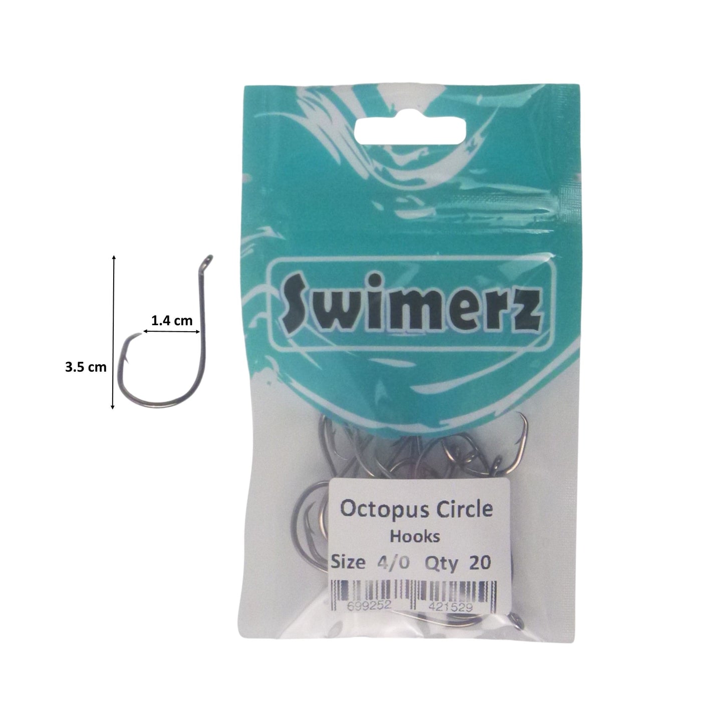Swimerz 4/0 Octopus Circle Hooks, 20 pack - Image 3