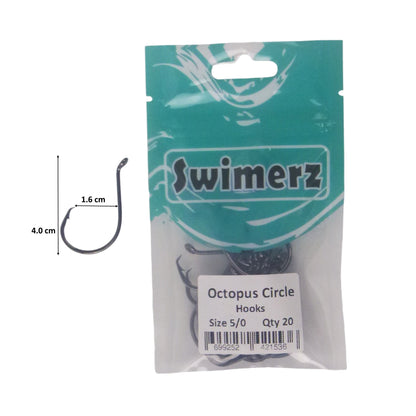 Swimerz 5/0 Octopus Circle Hooks, 20 pack - Image 3