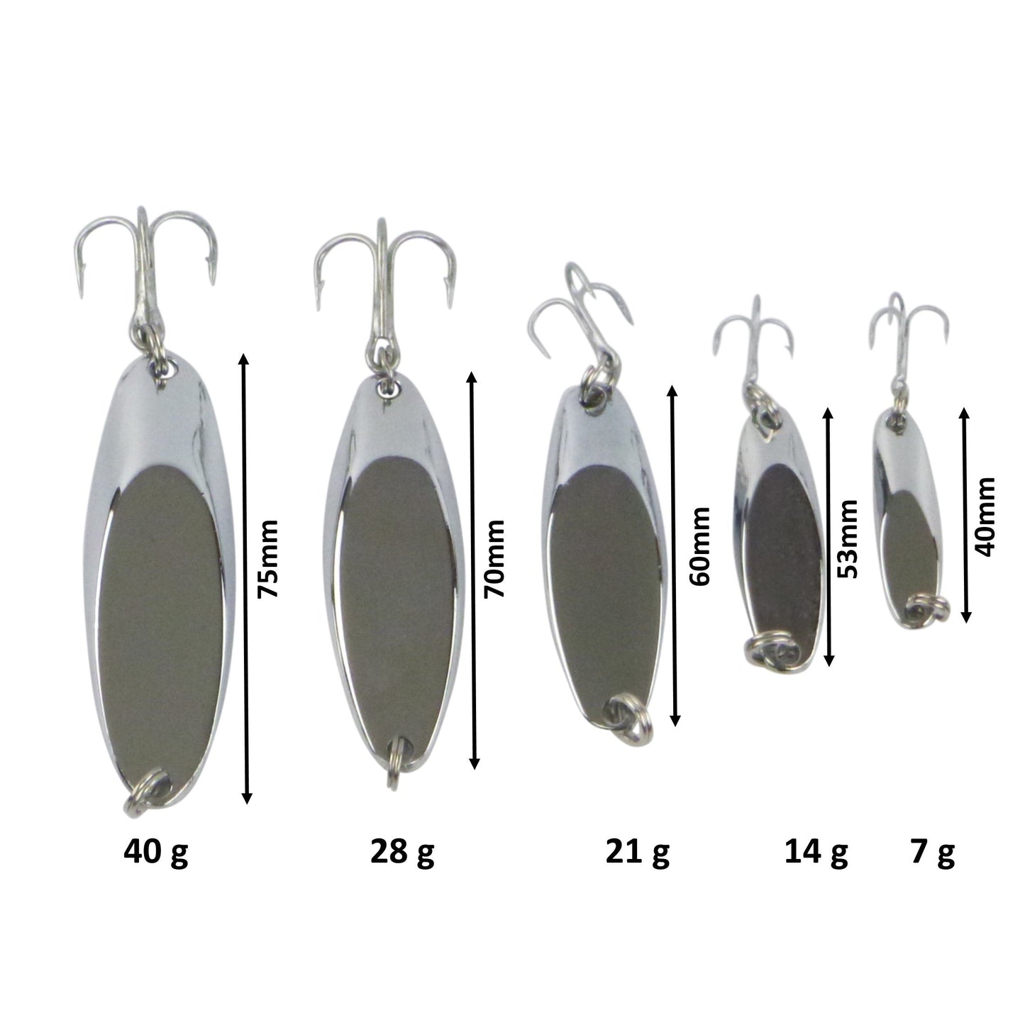 Finesse Chrome Kaster Jig, 7 Grams. Pack of 4 Jigs - Image 2