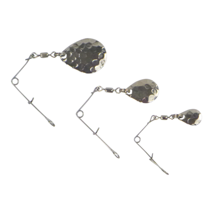 Swimerz Jig Spinner, Medium, Hammered Nickel, 5 Pack