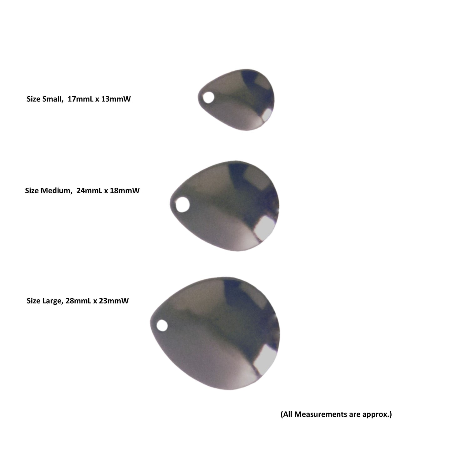 Artizan Smooth Colorado Blade, Nickel, 28mmL x 23mmW, Qty 5 - Image 2