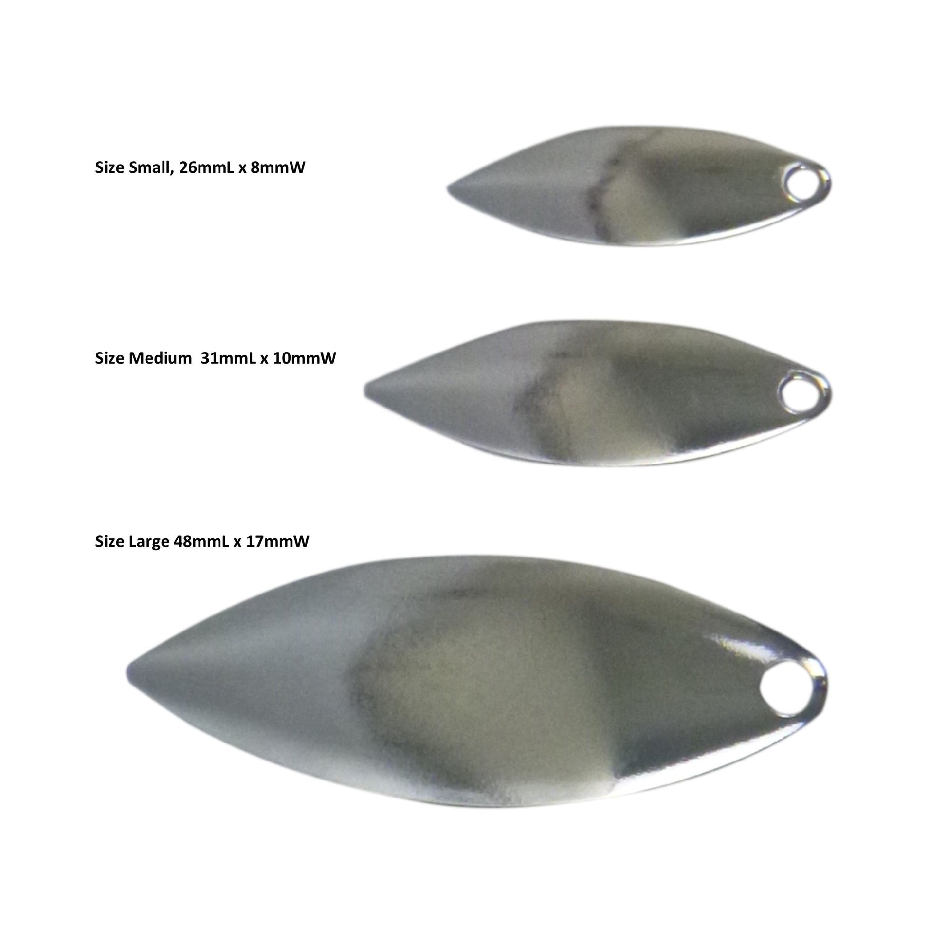Artizan Smooth Willow Blade, Nickel, 26mmL x 8mmW, Qty 5 - Image 2