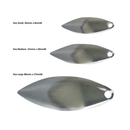 Artizan Smooth Willow Blade, Nickel, 48mmL x 17mmW, Qty 5 - Image 2