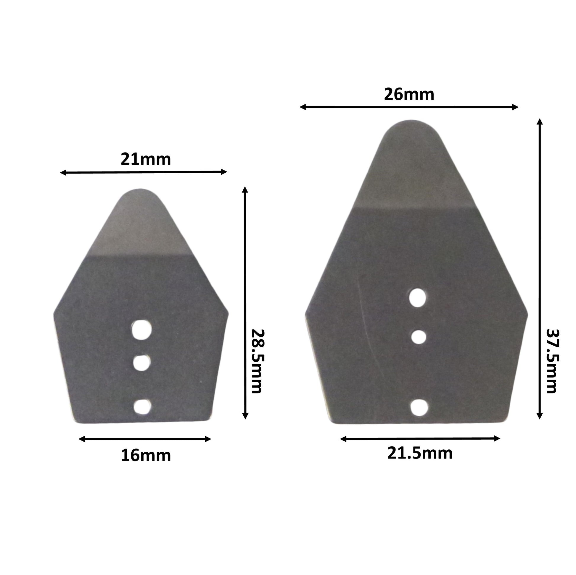 Artizan Shakee Blade, 37.5L x 26mmW, Base 21.5mm, Qty 10 - Image 2