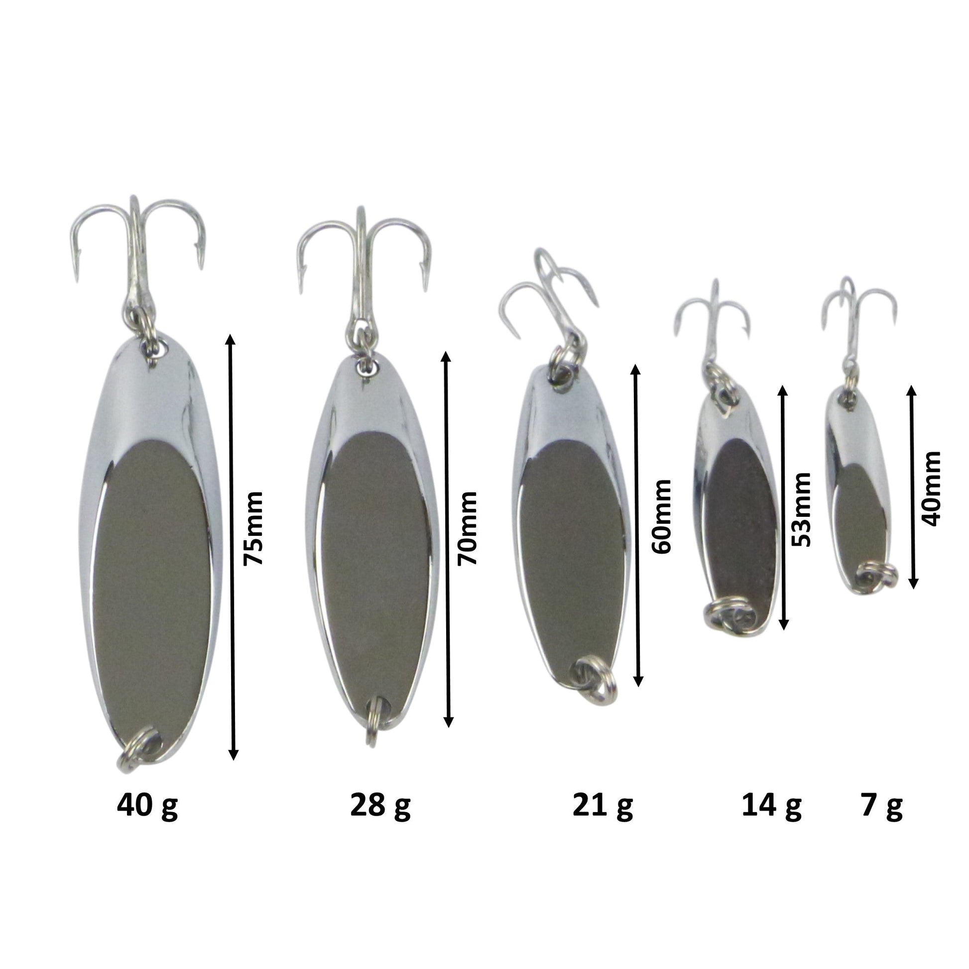 Finesse Chrome Kaster Jig, 40 Grams. Pack of 2 Jigs. - Image 2