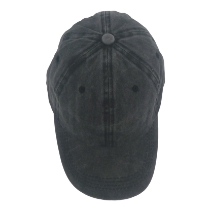 BSTC 6-Panel Baseball Cap, Distressed Cotton, Charcoal - Image 3