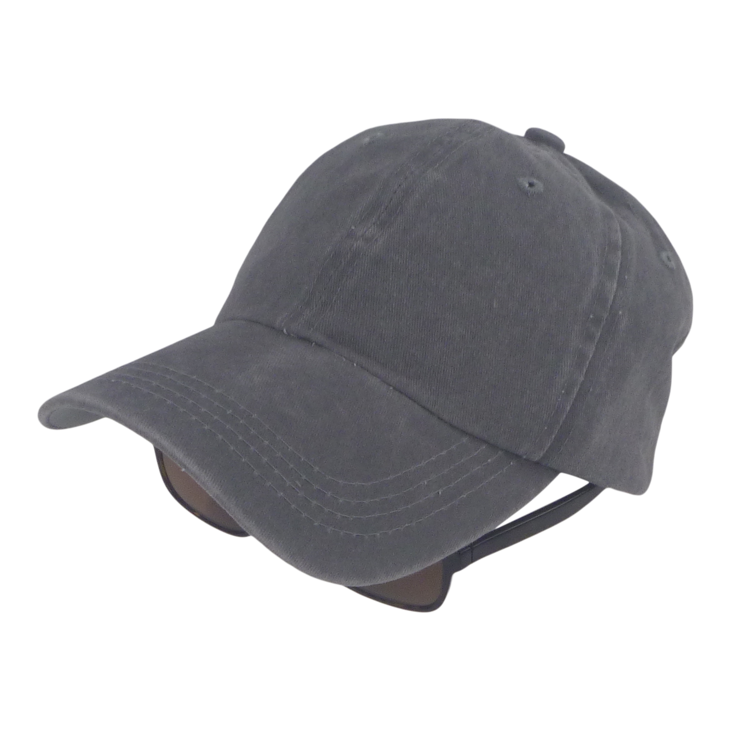 BSTC 6-Panel Baseball Cap, Distressed Cotton, Grey - Image 2