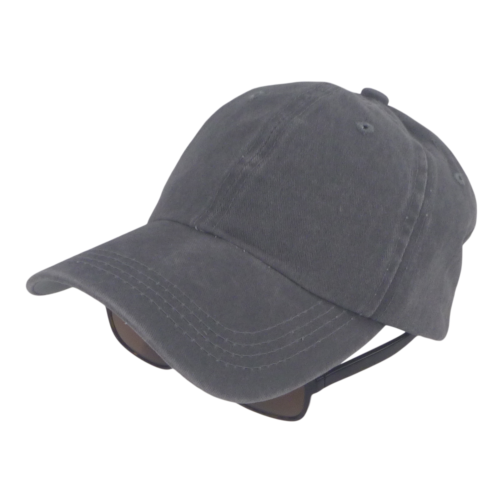 BSTC 6-Panel Baseball Cap, Distressed Cotton, Grey - Image 2