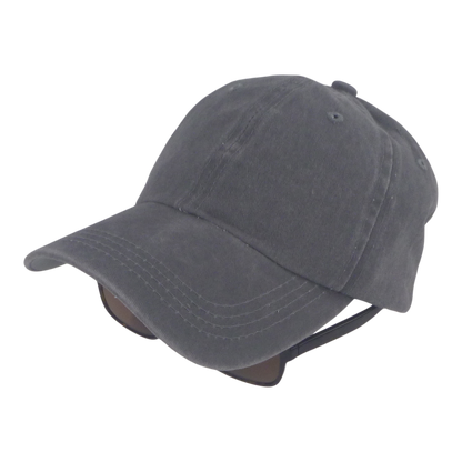 BSTC 6-Panel Baseball Cap, Distressed Cotton, Grey - Image 2