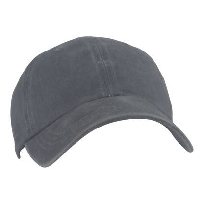 BSTC 6-Panel Baseball Cap, Distressed Cotton, Grey - Image 3