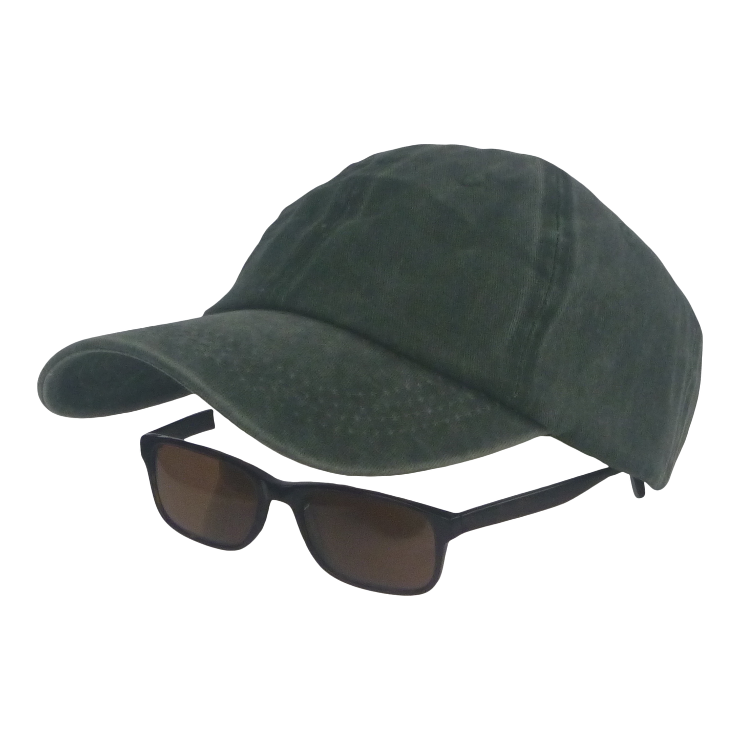 BSTC 6-Panel Baseball Cap, Distressed Cotton, Green - Image 2