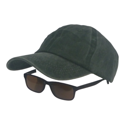 BSTC 6-Panel Baseball Cap, Distressed Cotton, Green - Image 2