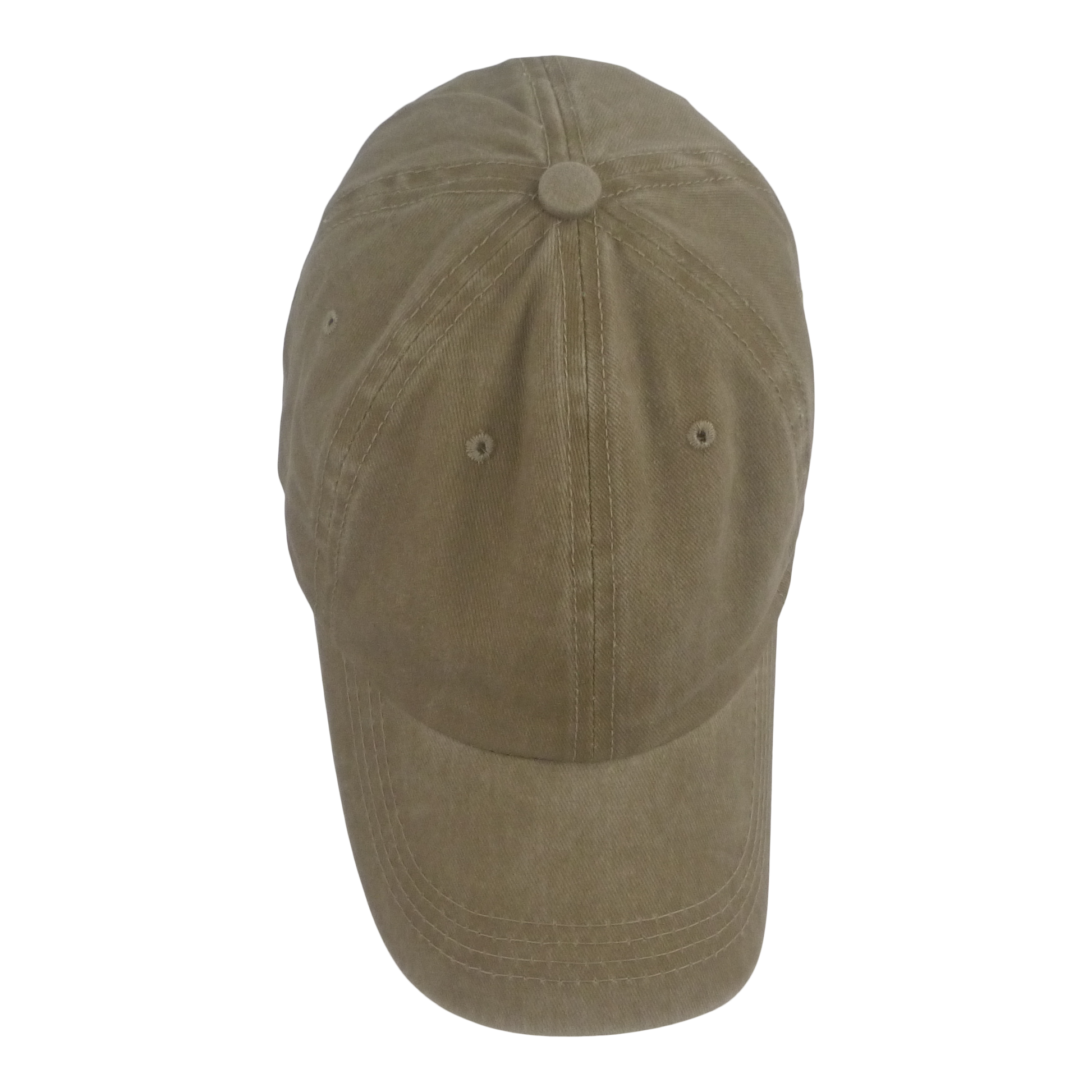 BSTC 6-Panel Baseball Cap, Distressed Cotton, Tan - Image 3