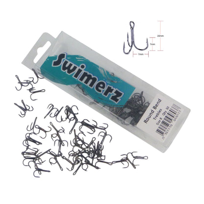 Swimerz Round Bend Trebles Size 8, 50 pack - Image 3