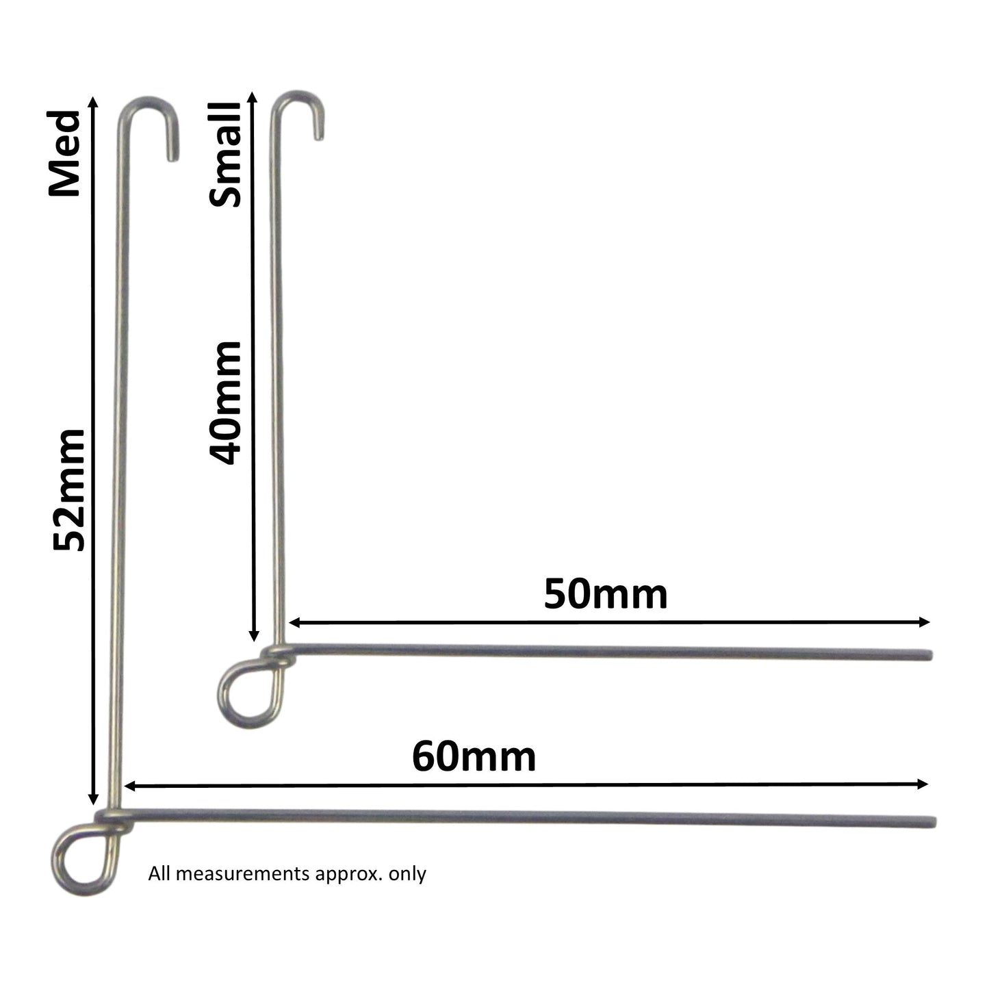 Artizan Spinnerbait Forms, Closed Eye, Medium, Qty 8 - Image 2