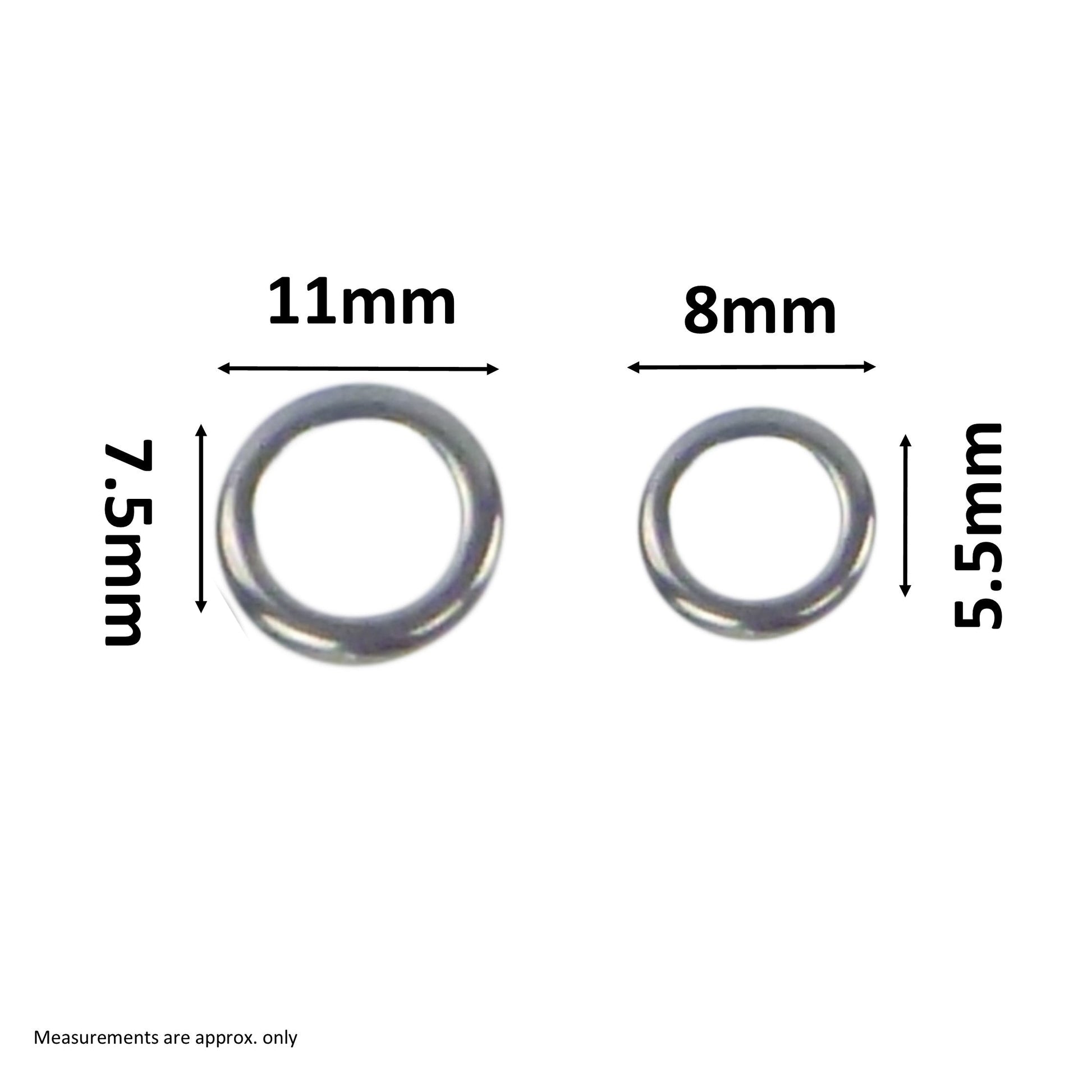 Swimerz Solid Jigging Rings, 11mm, 20 pack - Image 2