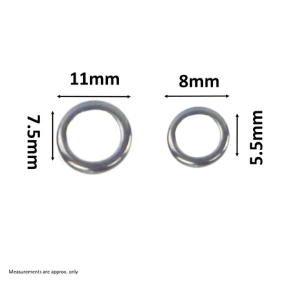 Swimerz Solid Jigging Rings, 11mm, 20 pack - Image 2