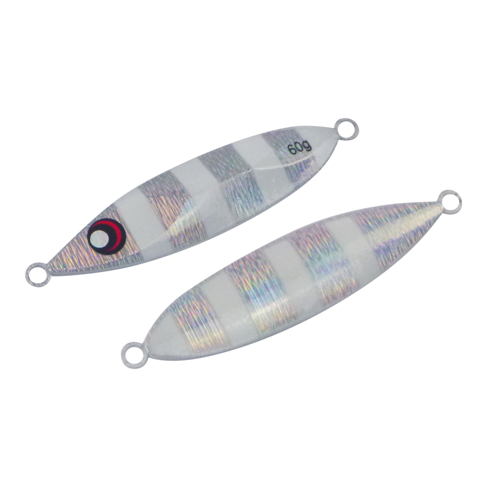 Finesse Slow Pitch Flutter Jig, 60gm, Silver White, 2 pack