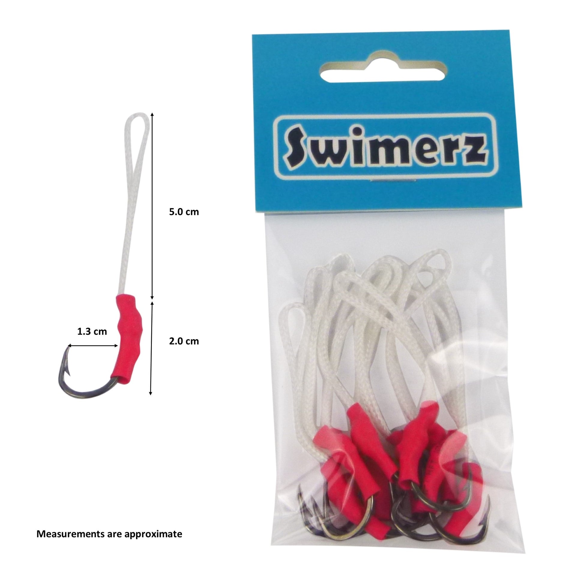 Swimerz 1/0 Single Assist Hooks, 10 pack - Image 2