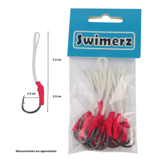 Swimerz 2/0 Single Assist Hooks, 10 pack - Image 2