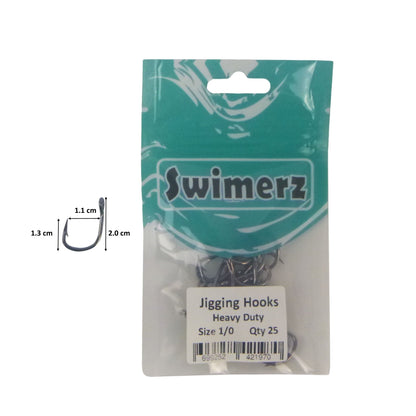 Swimerz 1/0 Heavy Duty Jigging Hooks 25 pack - Image 3