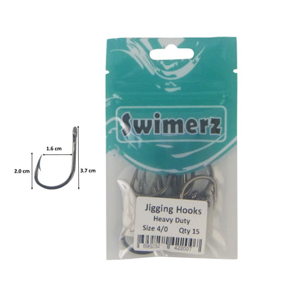 Swimerz 4/0 Heavy Duty Jigging Hooks 15 pack - Image 3