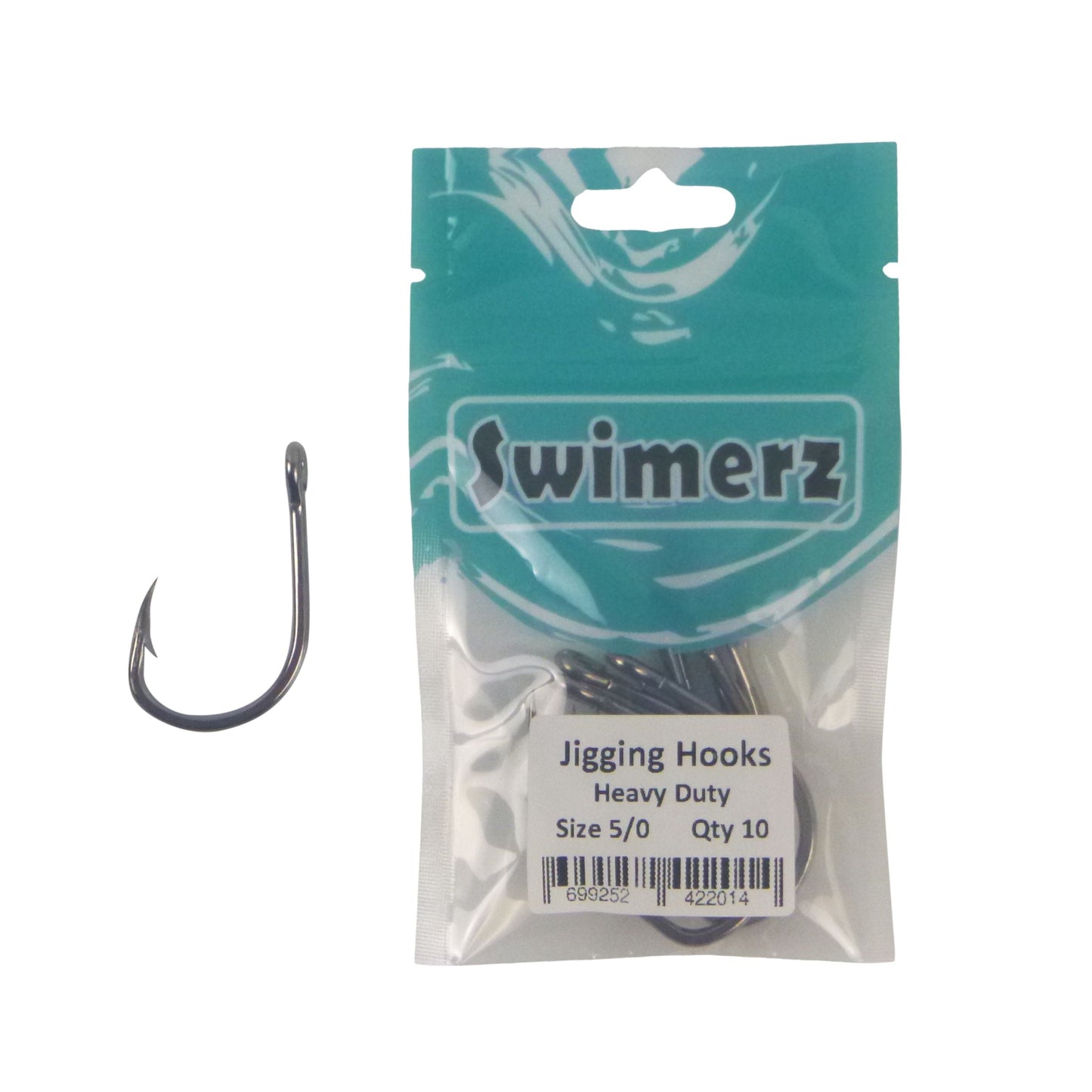 Swimerz 5/0 Heavy Duty Jigging Hooks 10 pack - Image 2
