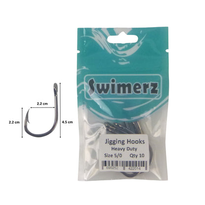 Swimerz 5/0 Heavy Duty Jigging Hooks 10 pack - Image 3