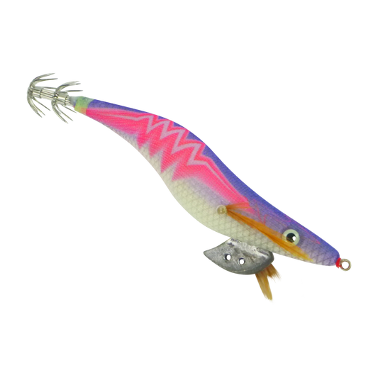 Finesse Rumoika Squid Jig, Purple Pink Neon, size 3.5, 2 pack